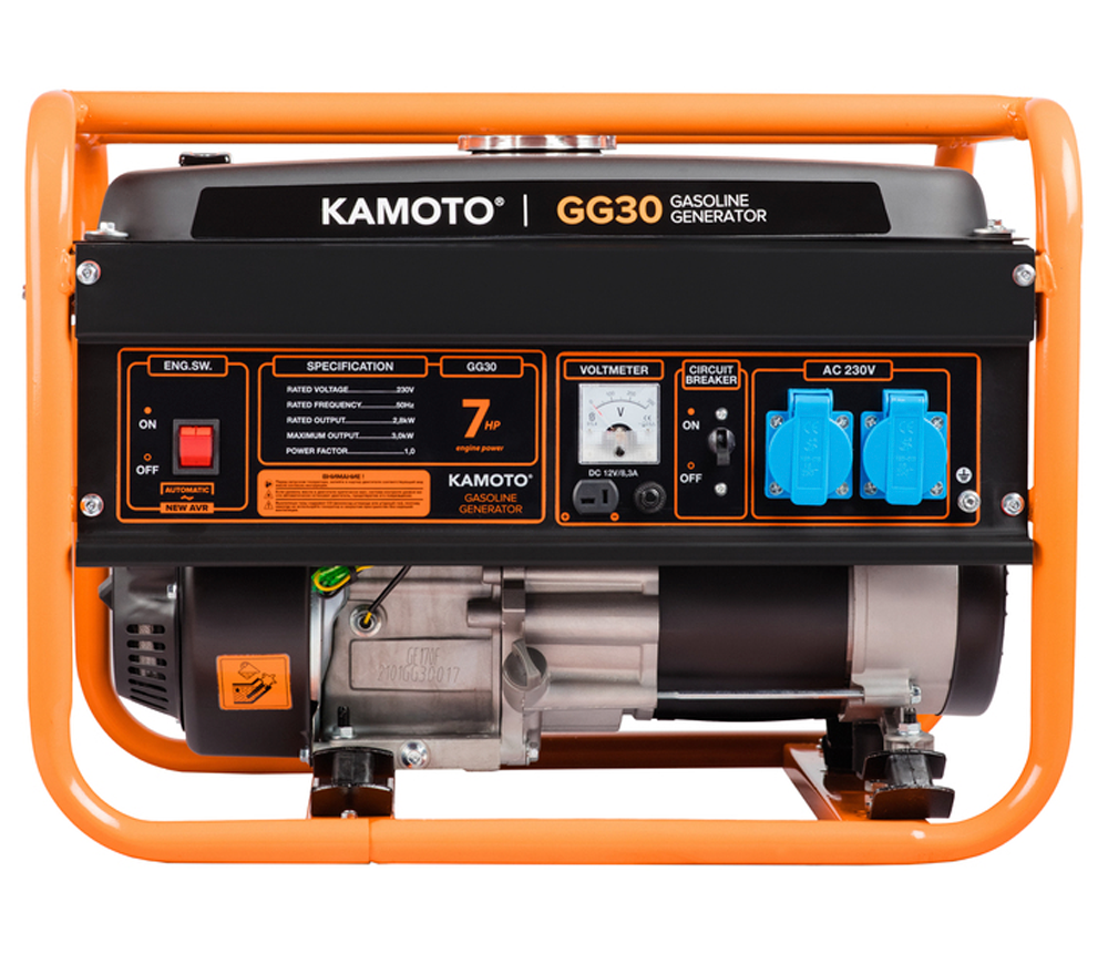 Электрогенератор KAMOTO GG 30 3квт Бензин AVR-3