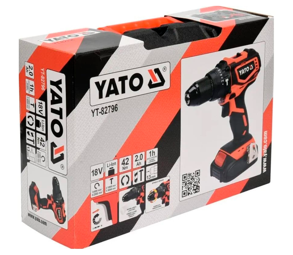 Шуруповерт аккумуляторный YATO YT82796 18В 2Ач-5
