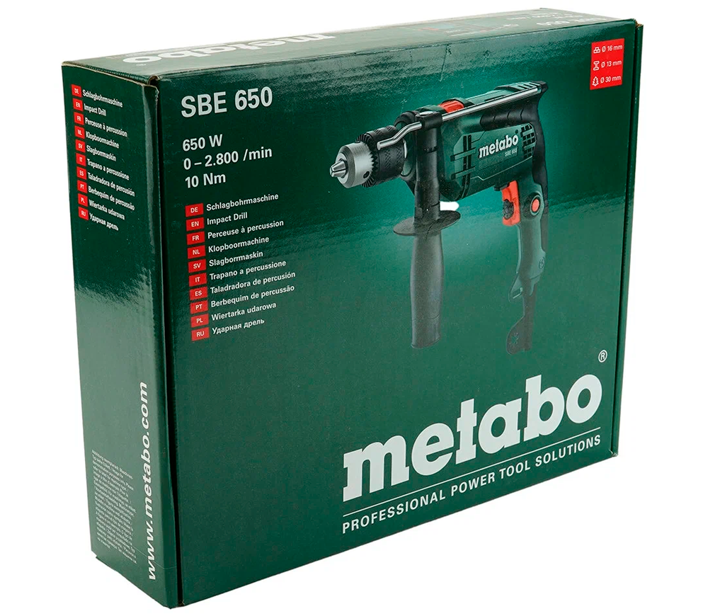 Mașină de găurit cu percuție METABO SBE 650 650w-8