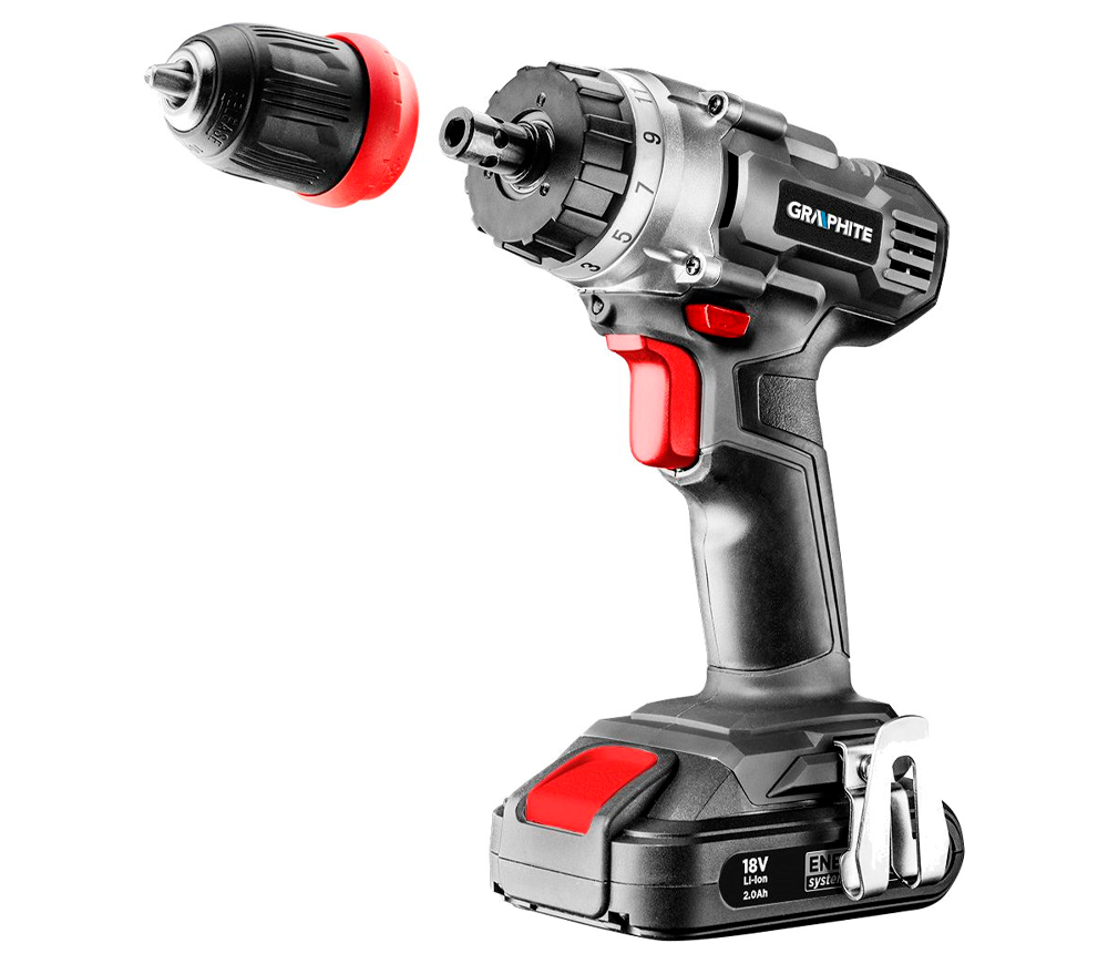 Mașină de înșurubat cu acumulator GRAPHITE 58G022-SET2 18V 2Ah