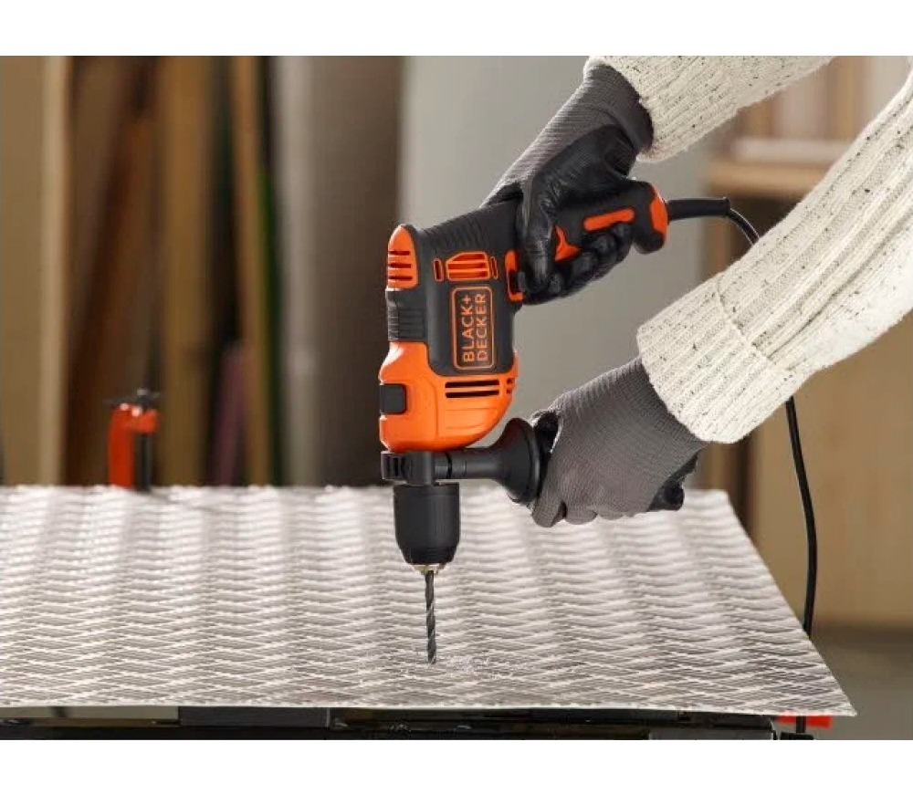 Mașină de găurit cu percuție BLACK&DECKER BEH710K 750w-3
