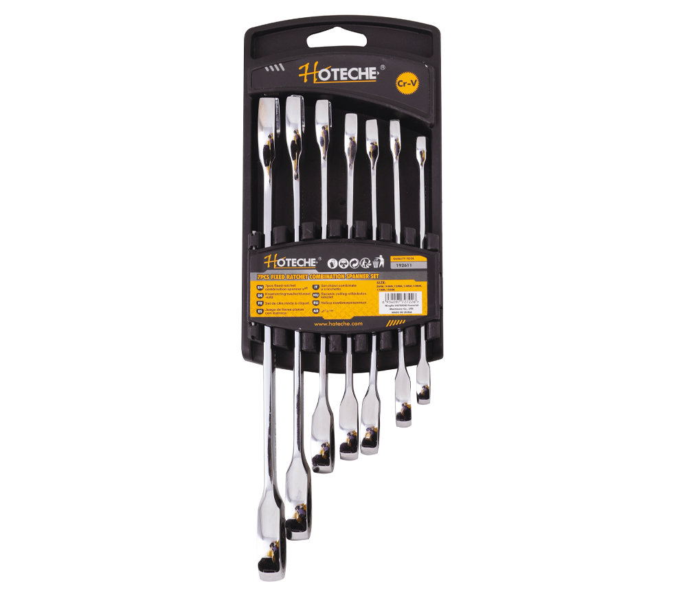 Set 7 chei combinate cu clichet HOTECHE 192611 8x19mm