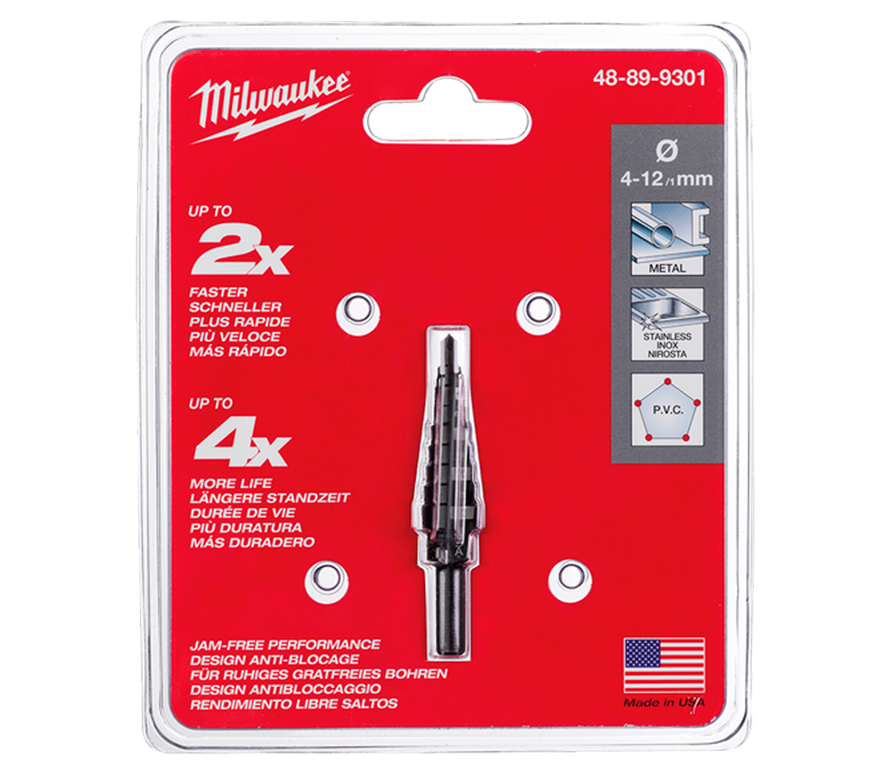Burghiu în trepte MILWAUKEE 48899301 4-12mm HSS-4