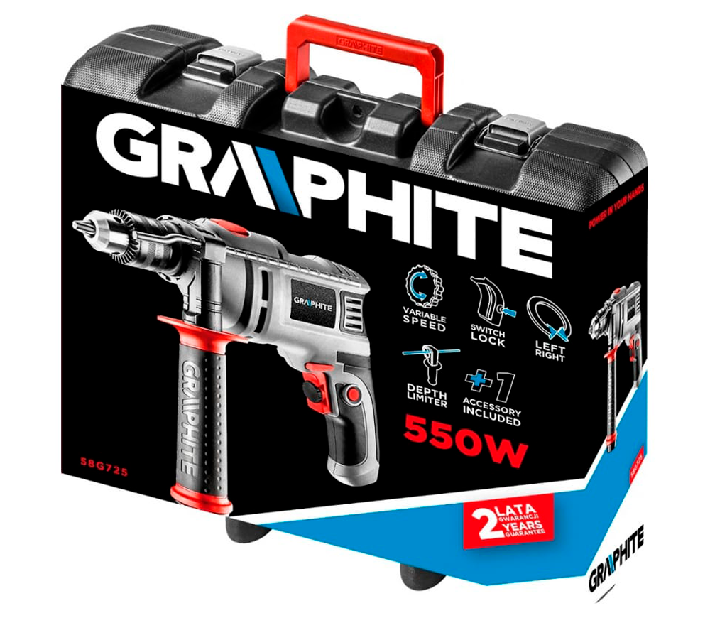 Mașină de găurit GRAPHITE 58G725 550w-5