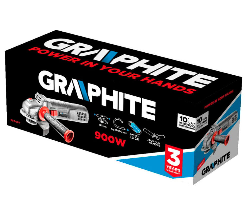 Угловая шлифмашина GRAPHITE 59G087 900вт 125мм-6