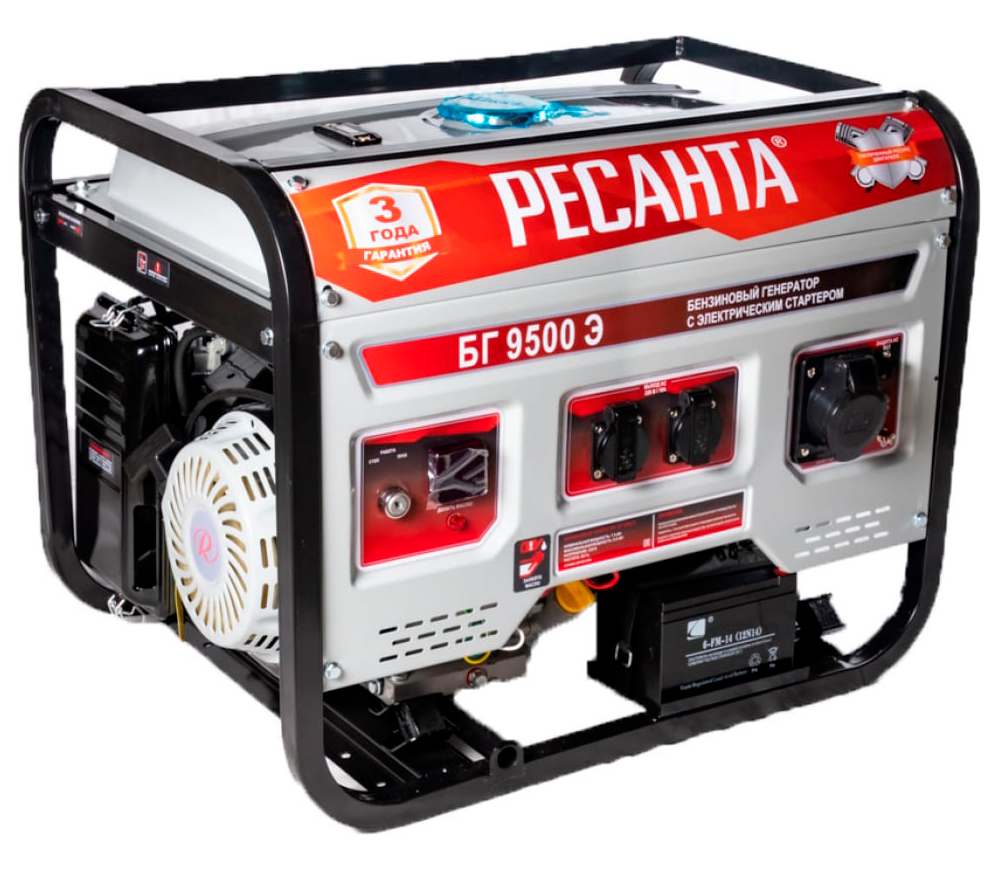 Generator electric RESANTA БГ 9500 Э 64/1/49 8kw Benzină AVR