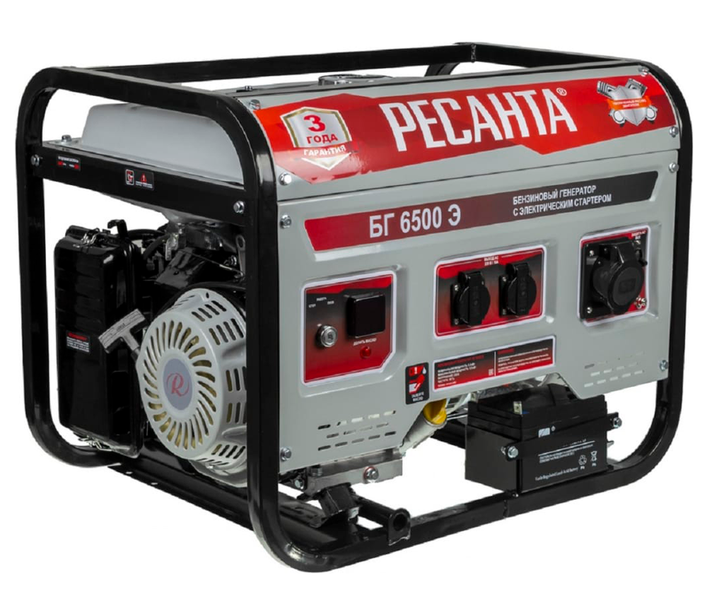 Generator electric RESANTA БГ 6500 Э 64/1/46 5.5kw Benzină AVR
