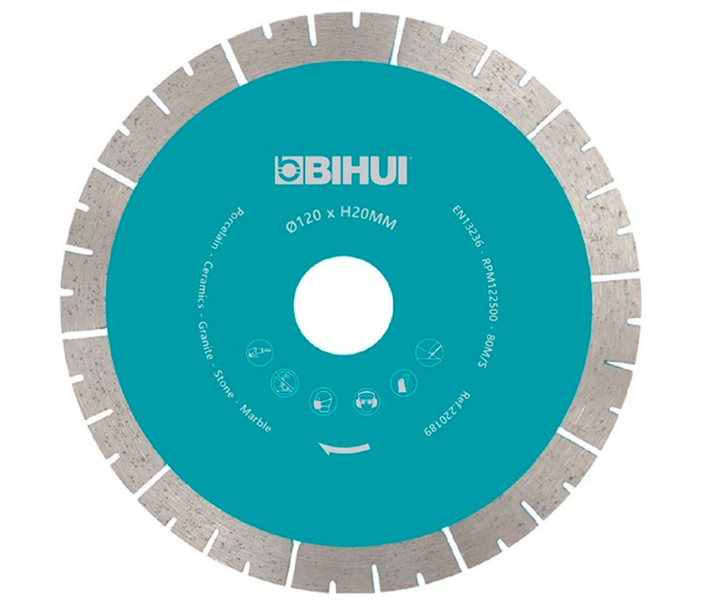 Disc de tăiat cu diamant BIHUI DCBS120 120mm segmentat Cermică/Marmura/Granit