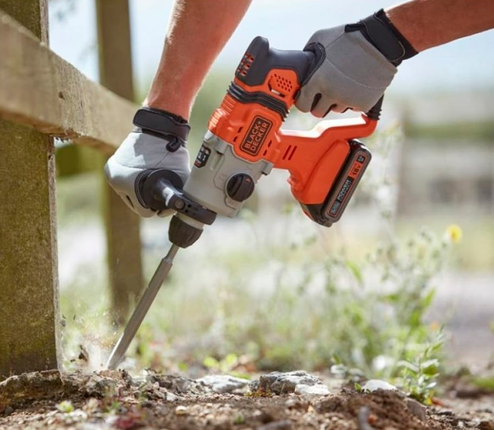 Перфоратор аккумуляторный BLACK&DECKER BCD900E2K 1.2Дж 18В 2.5Ач-3