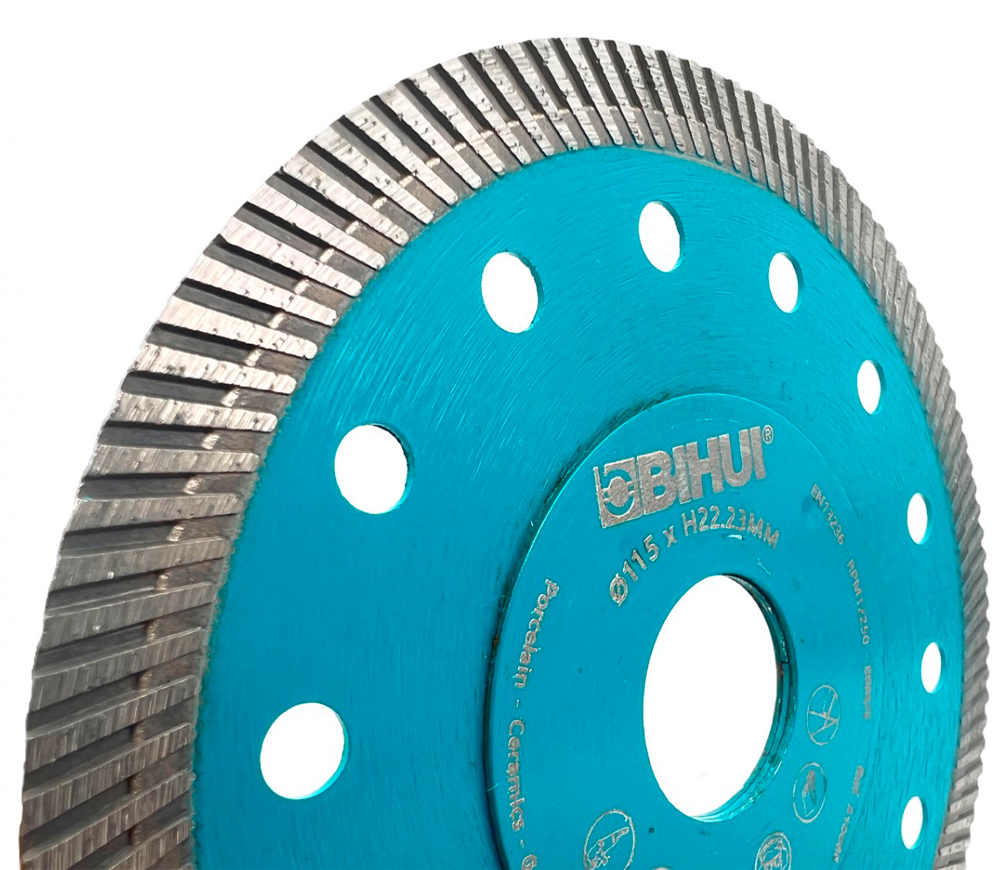 Disc de tăiat cu diamant BIHUI DCBN115 115mm turbo Cermică/Marmura/Granit-4