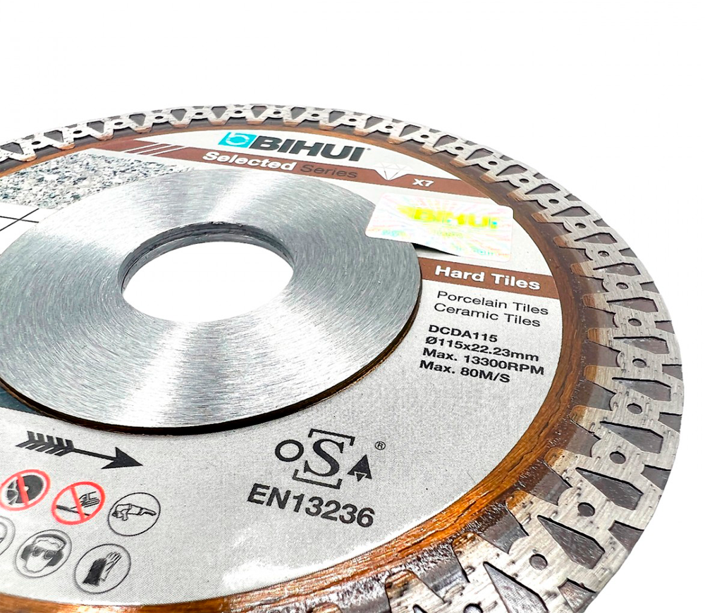 Disc de tăiat cu diamant BIHUI DCDA115 115mm turbo Cermică/Marmura/Granit-5