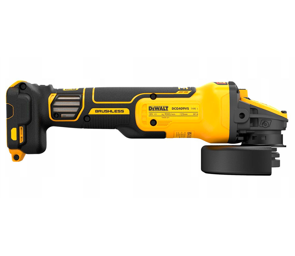Polizor unghiular cu acumulator (fără baterii) DEWALT DCG409VSN 125mm 18-54V-5