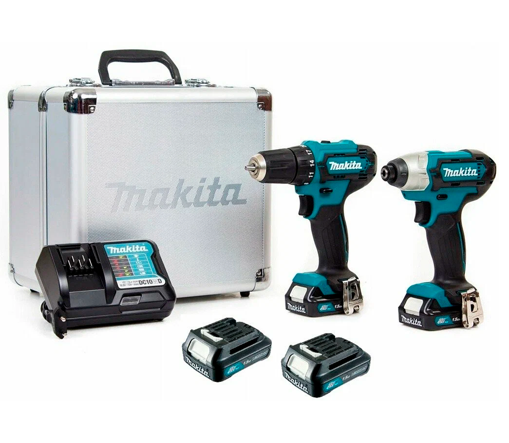Set de mașini de înșurubat cu acumulator MAKITA CLX224X 12V 1.5Ah