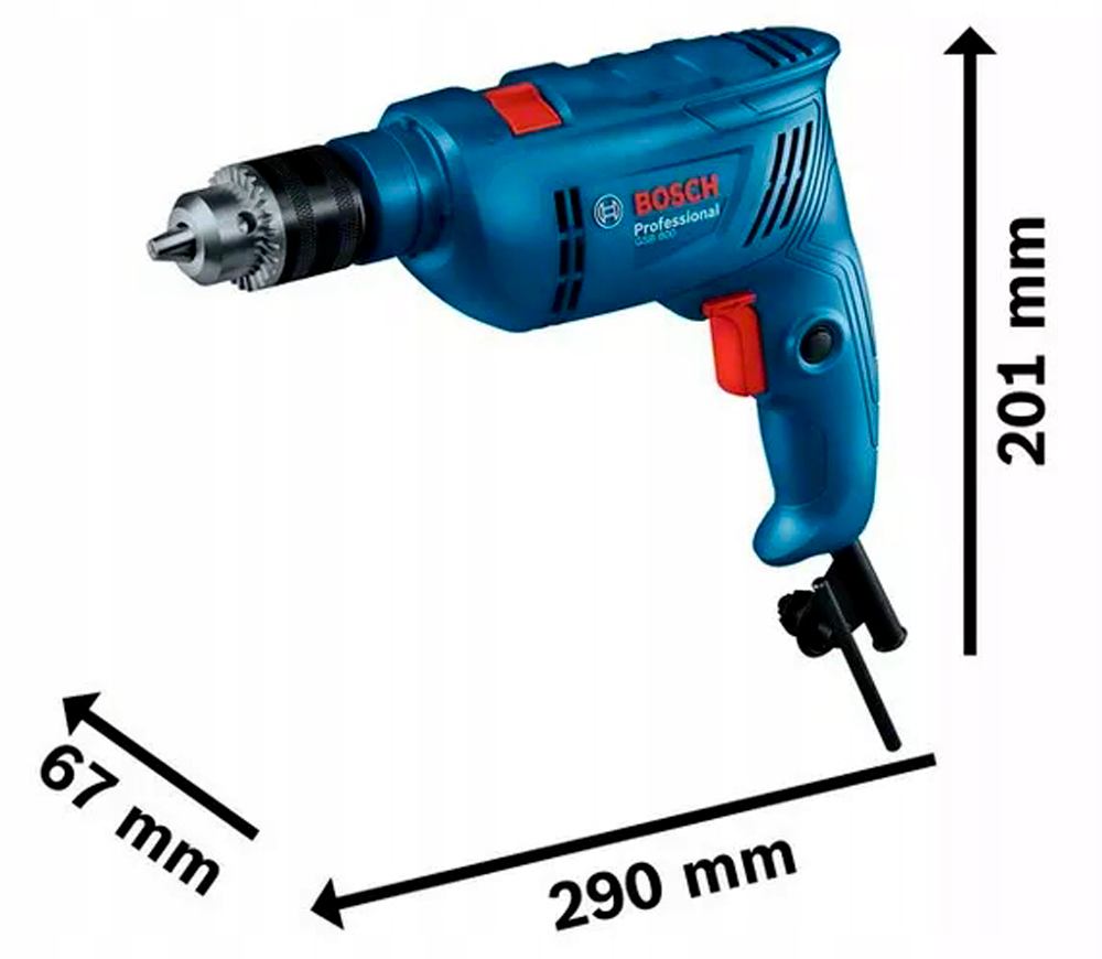 Mașină de găurit cu percuție BOSCH GSB 600  600w-4