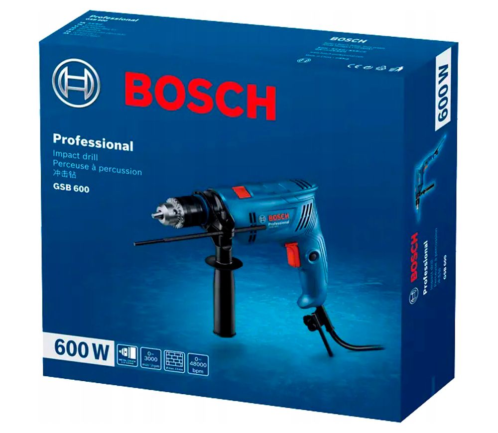 Mașină de găurit cu percuție BOSCH GSB 600  600w-2
