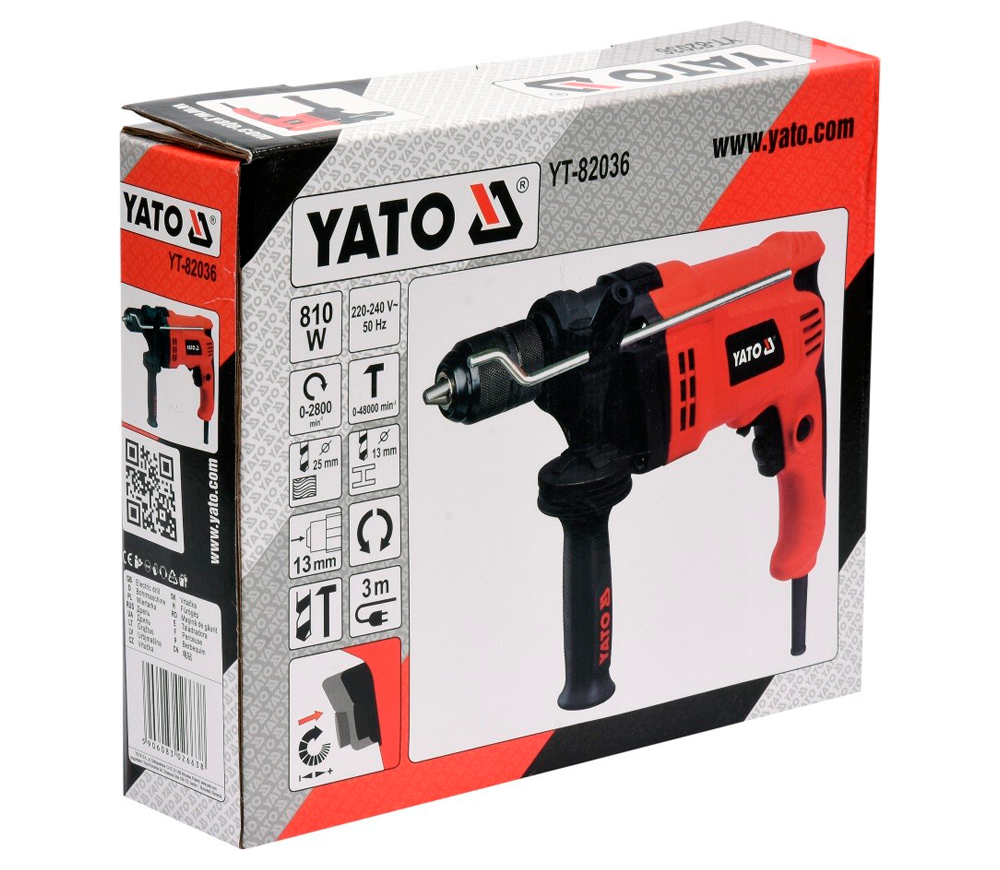 Mașină de găurit cu percutie YATO YT82036 810w-5