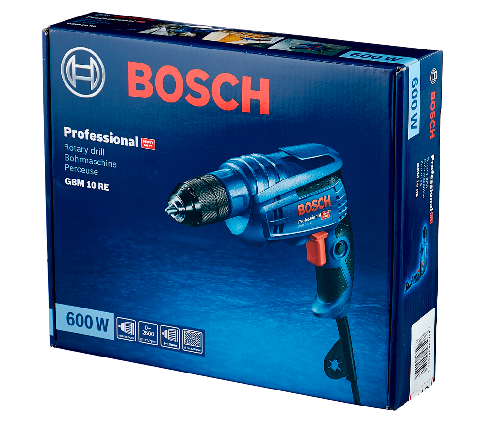Дрель BOSCH GBM 10 RE 600вт-6