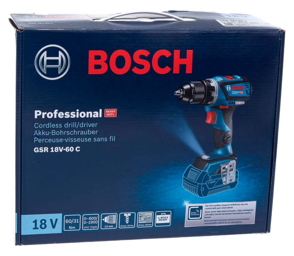 Mașină de înșurubat cu acumulator (fără baterii) BOSCH Bosch GSR 18 V-60 C 18V-7