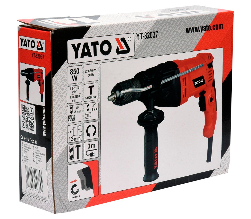 Дрель ударная YATO YT82037 850вт-7