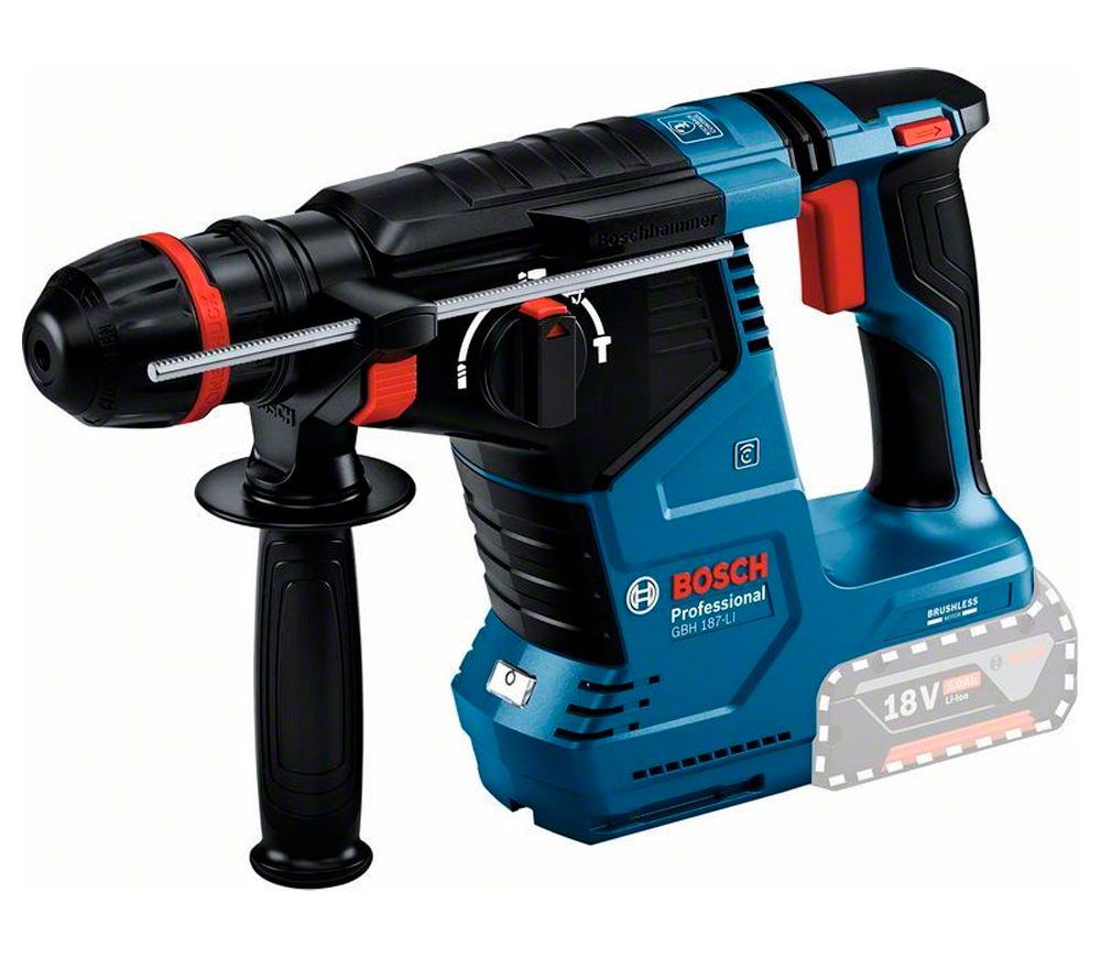 Ciocan rotopercutor cu acumulator (fără baterii) BOSCH GBH 187-LI Professional 2.4J 18V