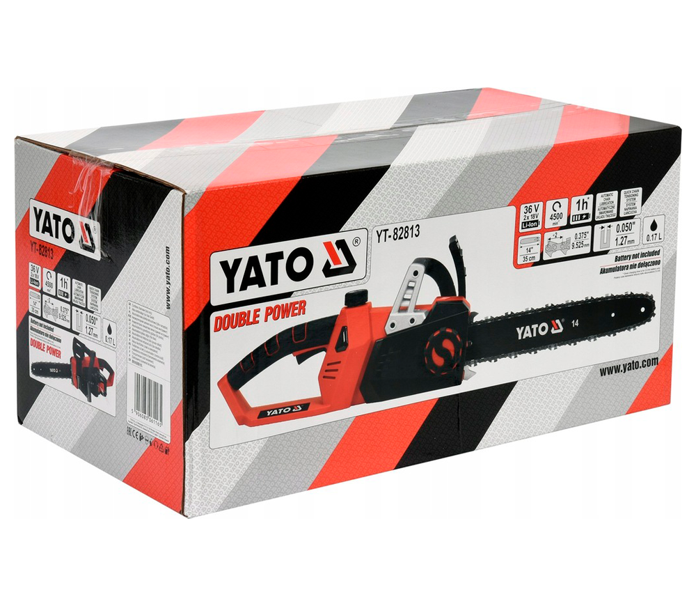 Цепная пила аккумуляторная YATO YT82813 350мм  (Без аккумулятора)-4
