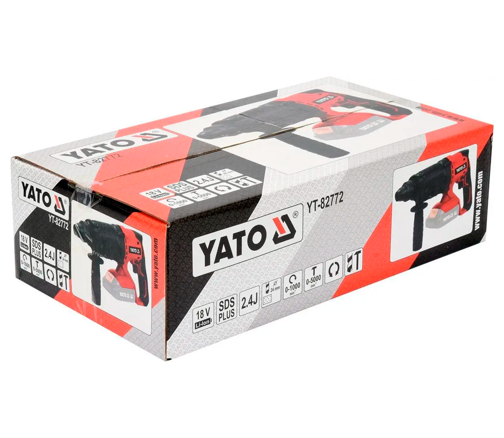 Ciocan rotopercutor cu acumulator (fără baterii) YATO YT82772 2.4J 18V-6