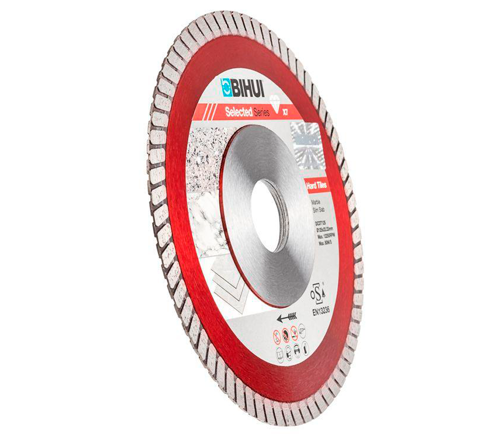 Disc de tăiat cu diamant BIHUI DCDT125 125mm Turbo Ceramică/Porțelan/Marmură-4