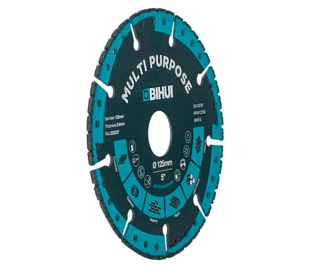 Disc de tăiat cu diamant BIHUI DSBS125 125mm Segmentat Ceramică/Porțelan/Marmură-2