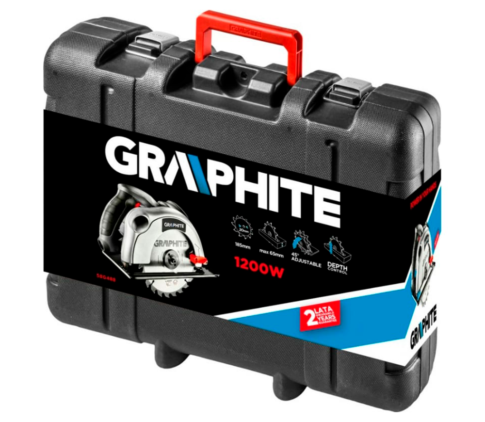 Дисковая пила GRAPHITE 58G488 1200вт 185мм-6