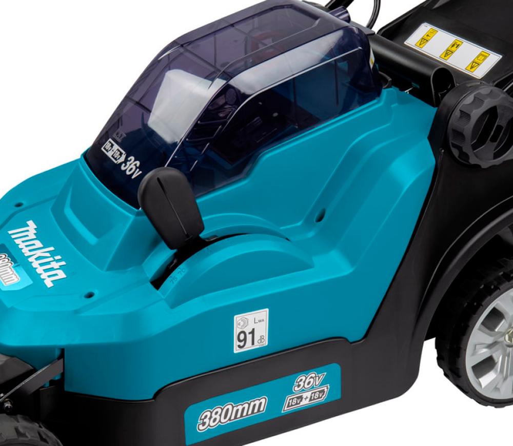 Mașină de tuns gazonul cu acumulator MAKITA DLM382CM2 380mm 2x18V 4Ah-5