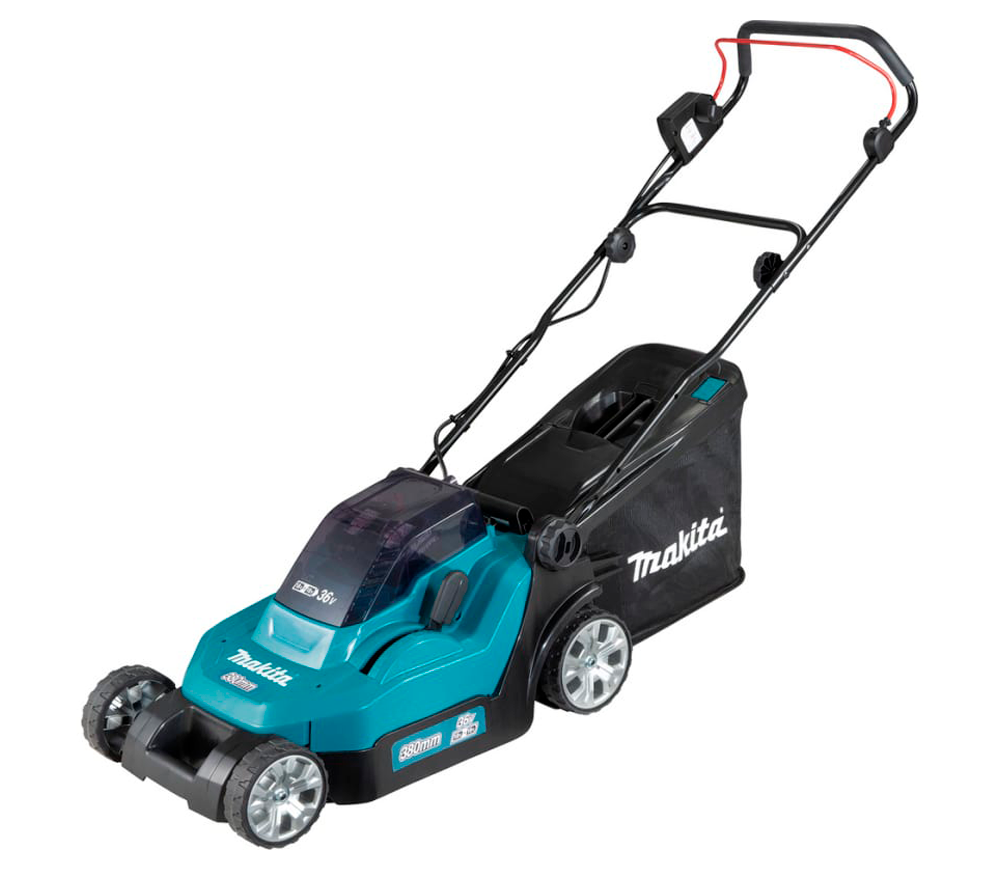 Mașină de tuns gazonul cu acumulator MAKITA DLM382CM2 380mm 2x18V 4Ah