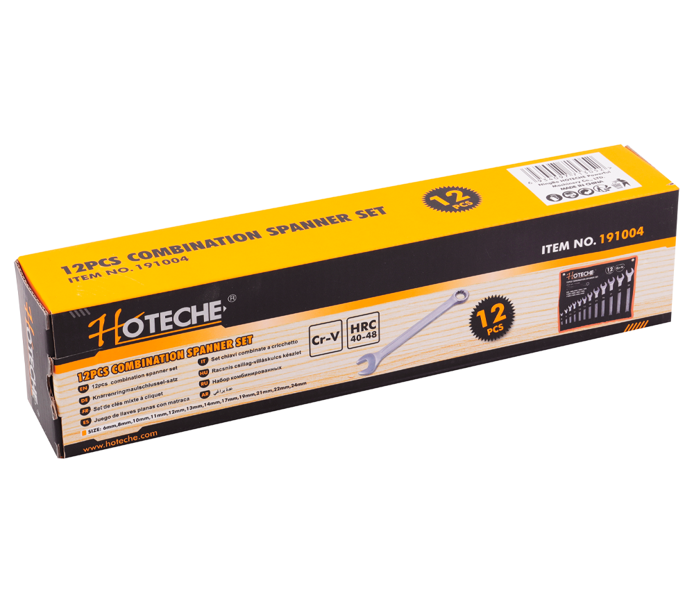 Set 12 chei combinate HOTECHE 191004 6x24mm-2
