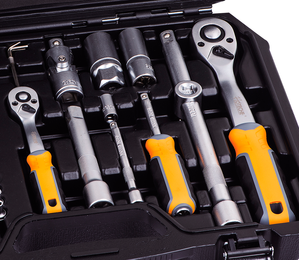 Set 73 duze tubulare și biți HOTECHE 203001 4,5x27 mm-3