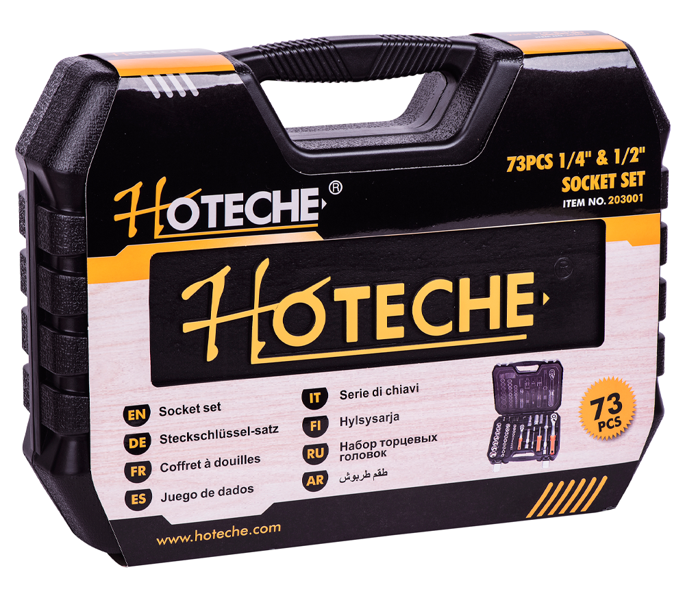 Set 73 duze tubulare și biți HOTECHE 203001 4,5x27 mm-4