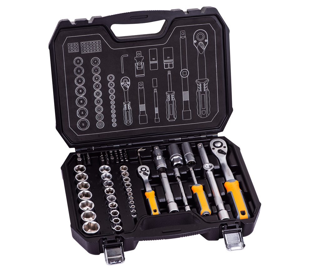 Set 73 duze tubulare și biți HOTECHE 203001 4,5x27 mm
