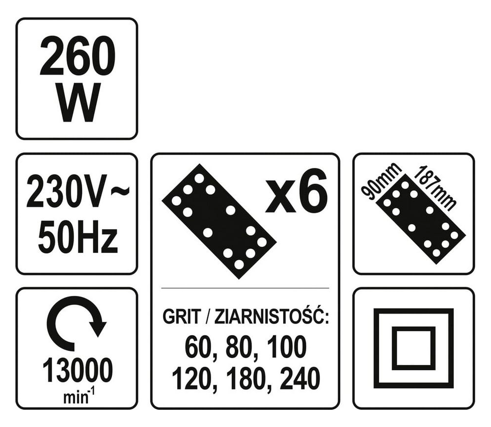 Mașină de șlefuit cu vibrații YATO YT82230 260w-4