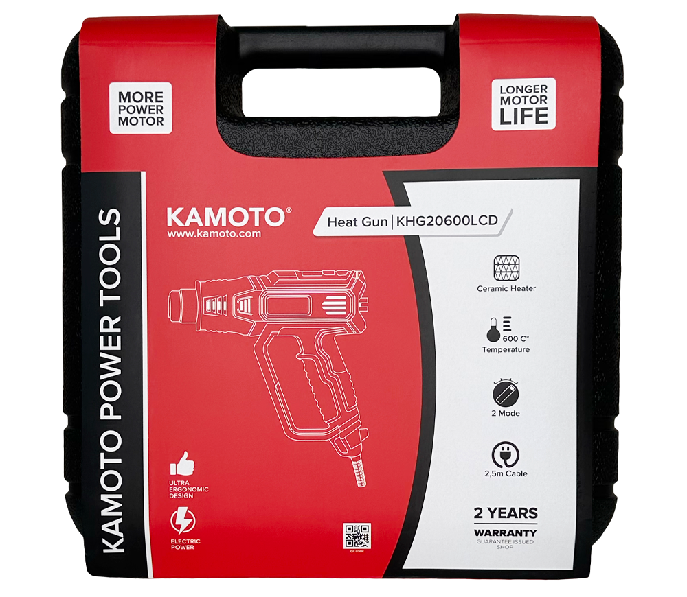 Фен строительный KAMOTO KHG 20600LCD 2000вт 600°C-9