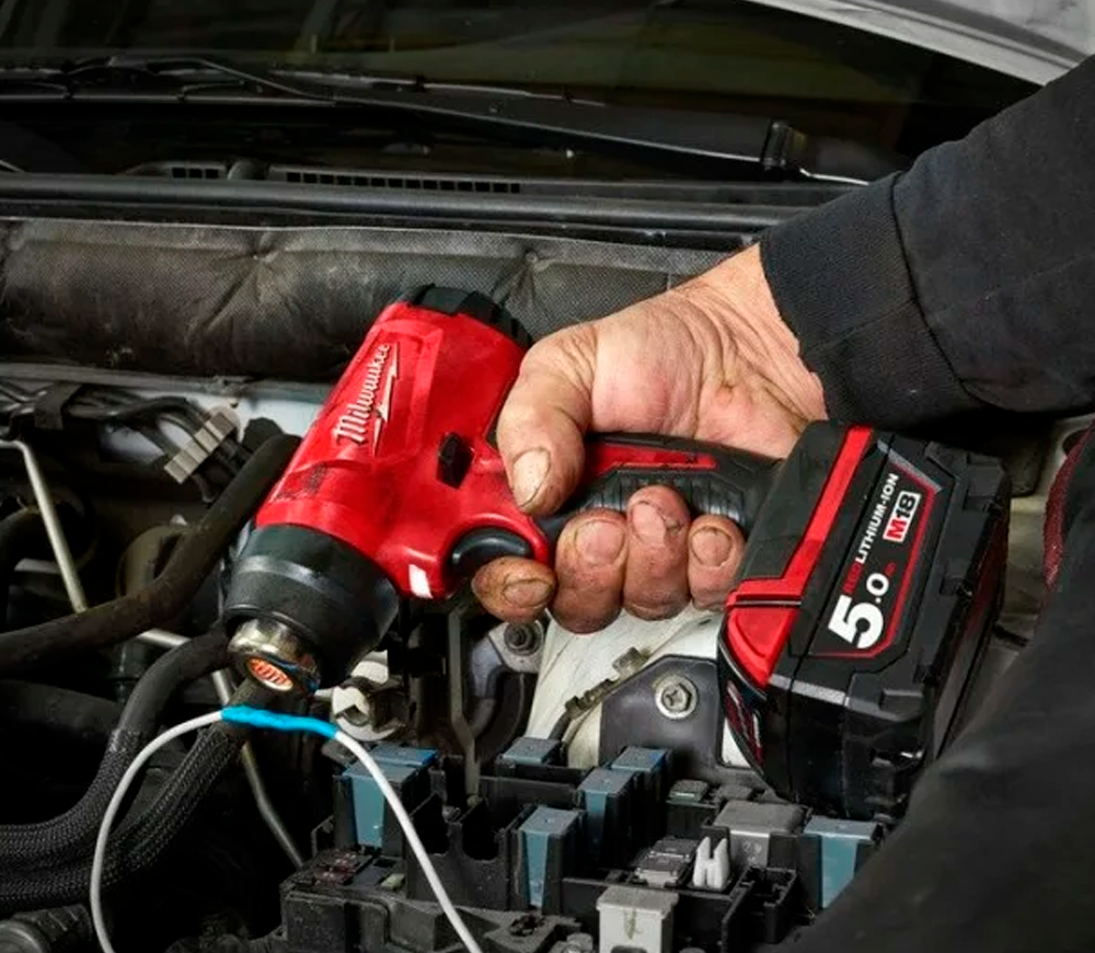 Фен строительный аккум. (без АБК) MILWAUKEE M18BHG-0 470°C-4