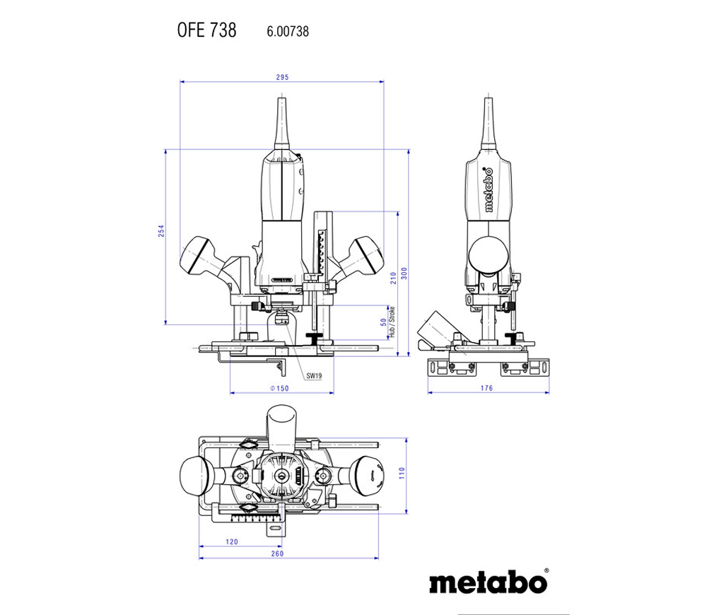 Mașină de frezat METABO OFE 738 710w-5
