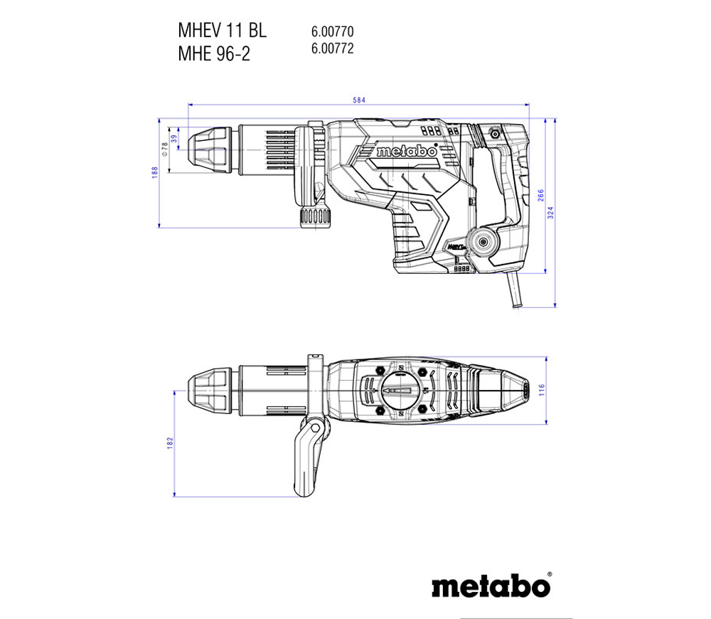 Ciocan demolator METABO MHEV 11 BL 1500w 18J-5
