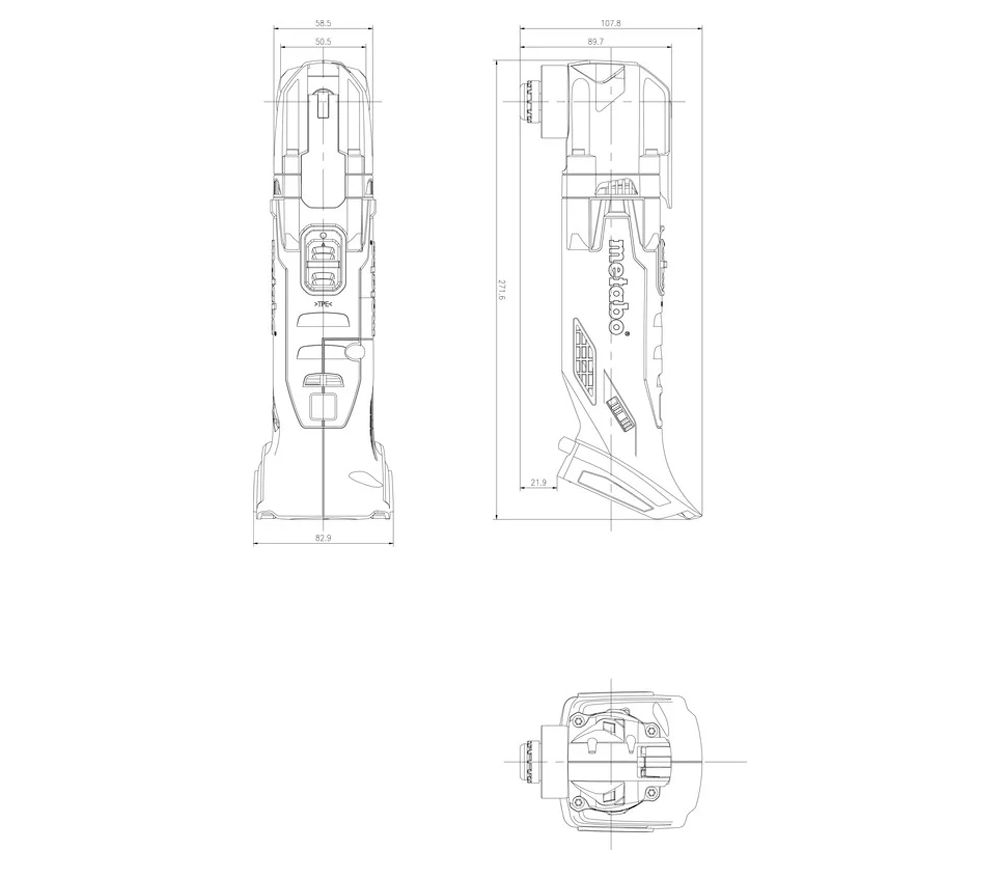 Uneltă multifuncțională fără fir (fără bat) METABO MT 18 LTX 18V 18000osc/min-2