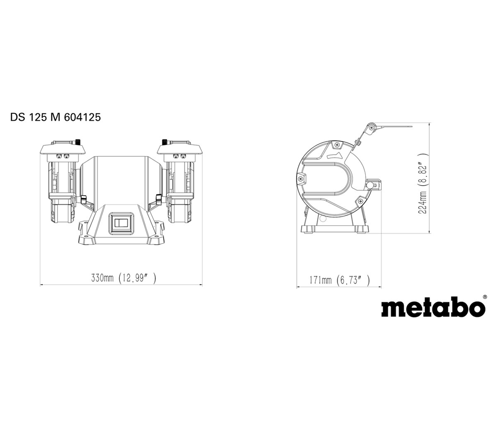 Точильный станок METABO DS 125 M 200вт 125мм-4