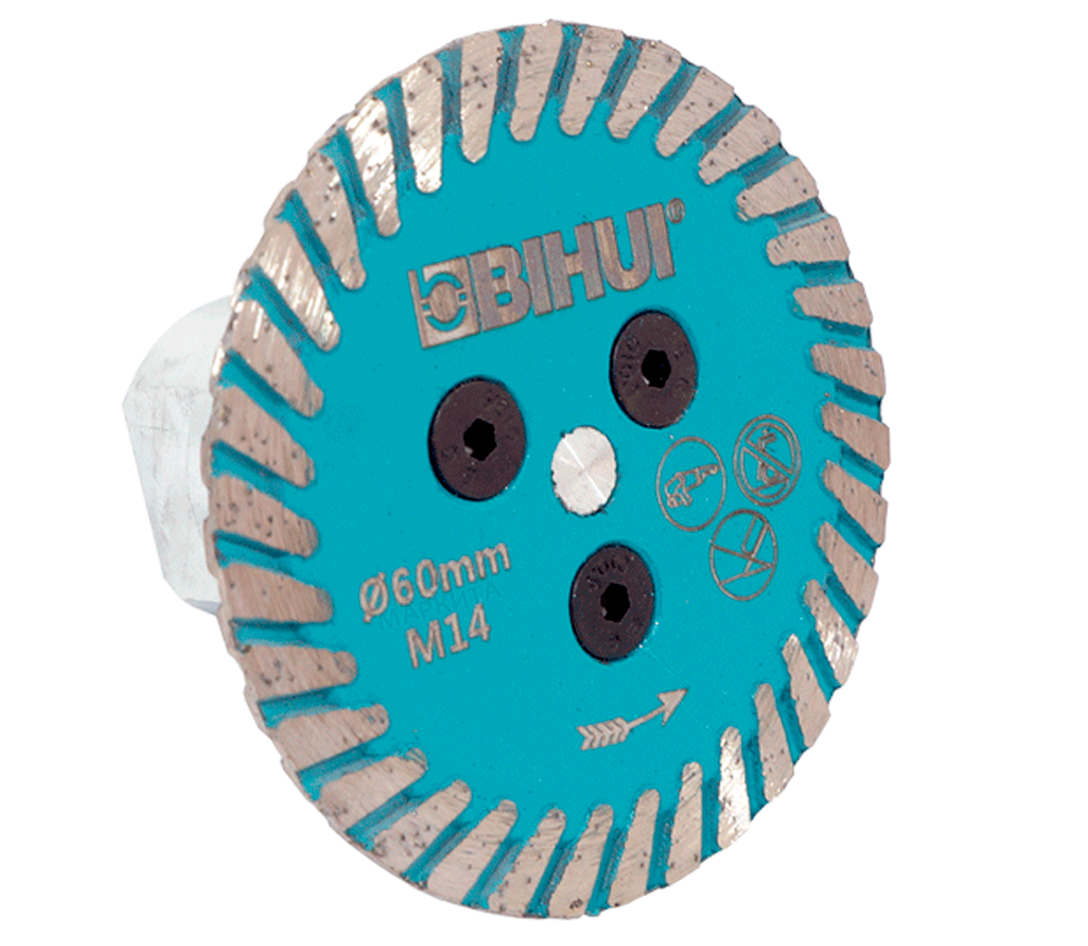 Disc diamantat pentru curățarea lipiciului pentru SVP BIHUI DCW60 60mm Turbo Ceramică/Porțelan/Marmură