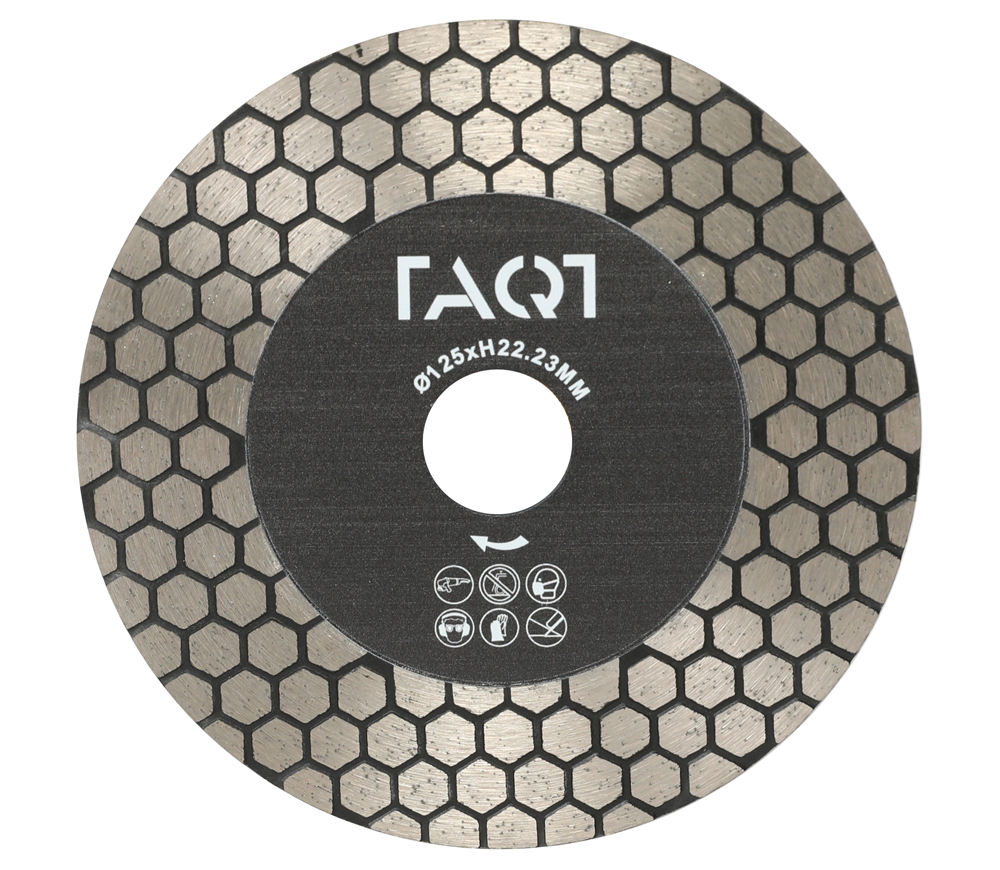 Disc de tăiat cu diamant TAQT TQBE125 VACUUM 2in1 125mm Turbo Ceramică/Porțelan/Marmură