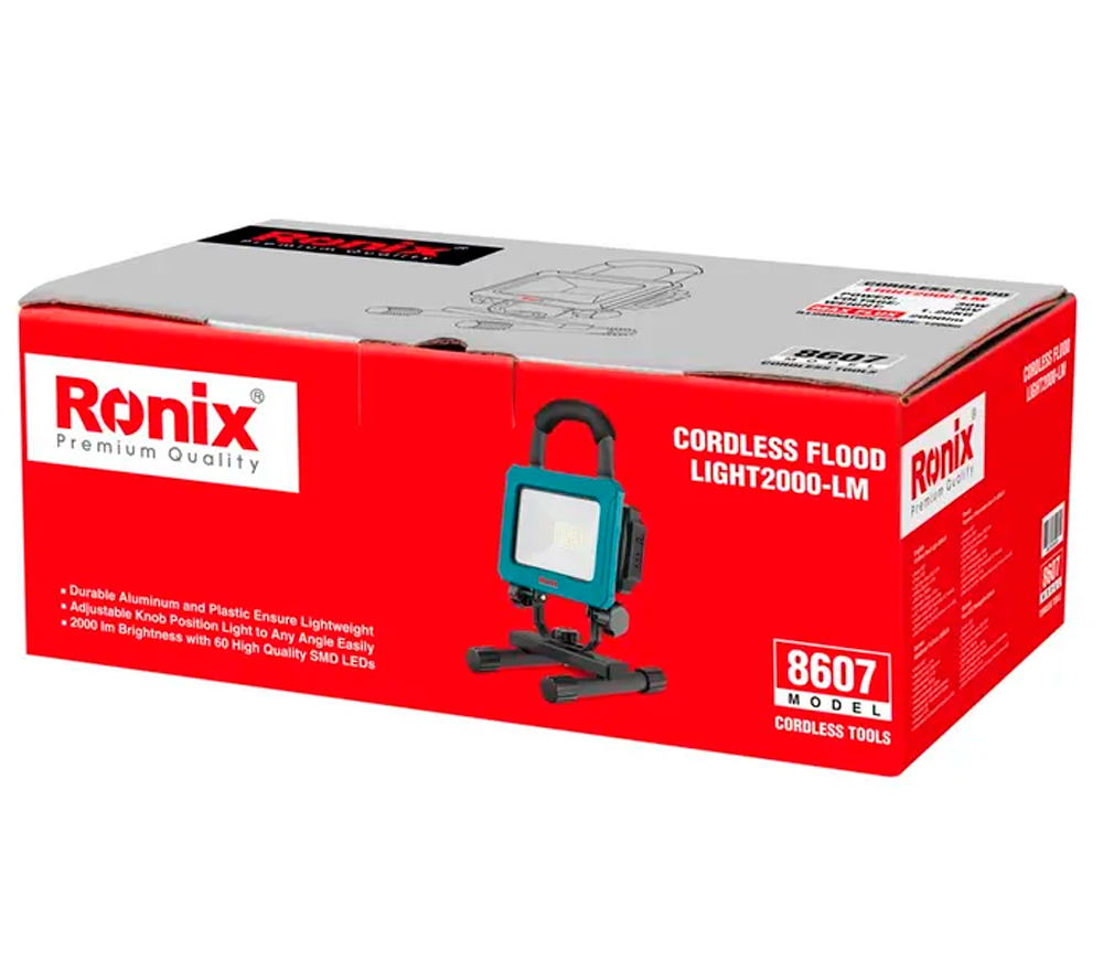 Lanternă construcții cu acumulator RONIX 8607 2000lm 20V 2Ah-8