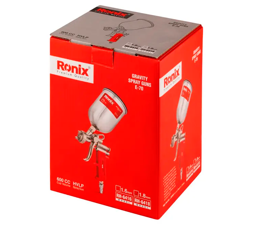 Pulverizator pneumatic RONIX RH-6418 1.8mm 0.6L 5bar-7