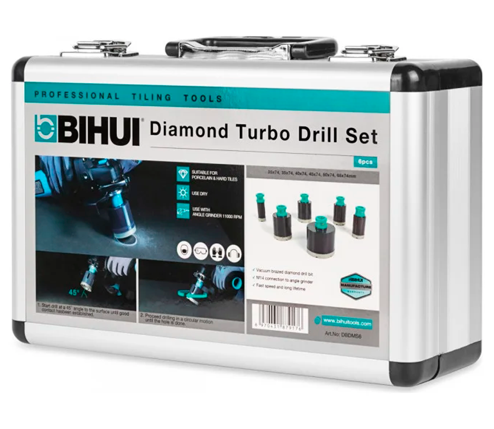 Set de carote dimantate BIHUI DBDMS6 25/35/40/45/50/68mm-3