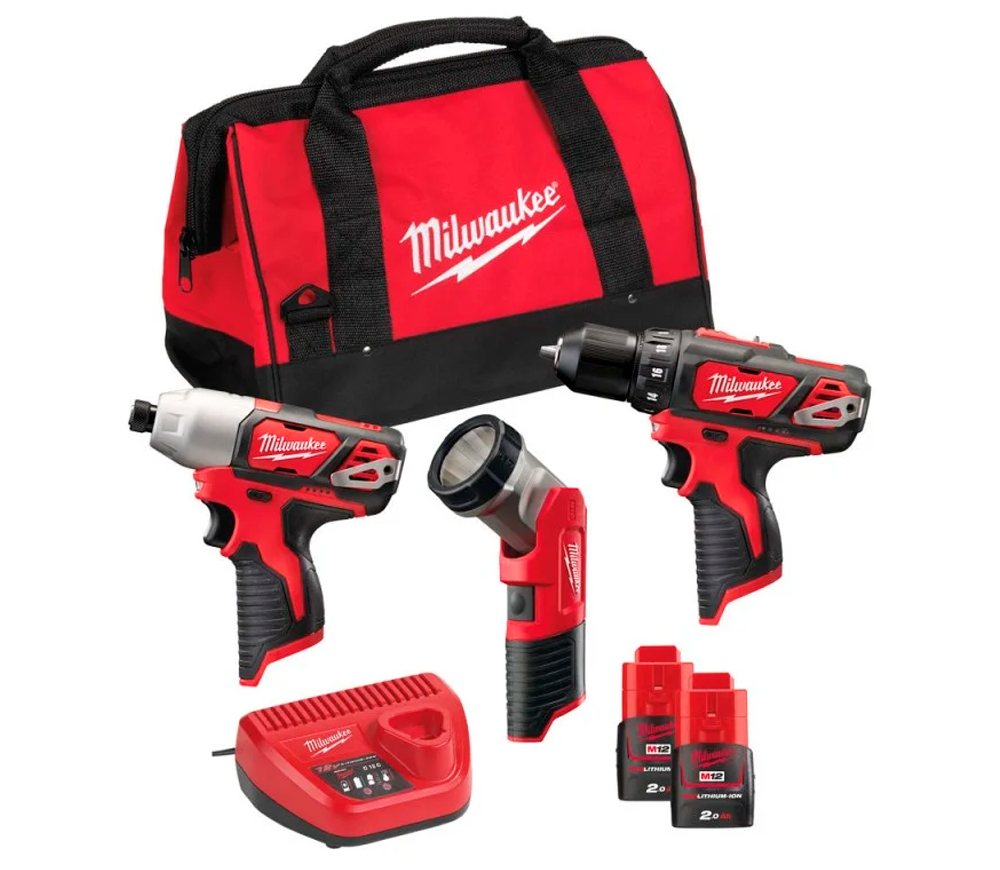 Set de instrumente cu acumulator MILWAUKEE M12BPP3A-202B 12V 2Ah