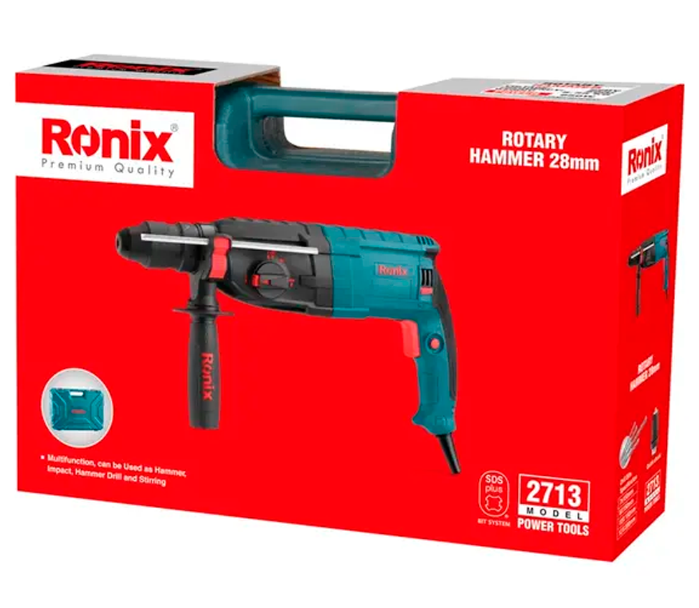 Ciocan rotopercutor RONIX 2713 850w SDS-Plus/Fixare rapidă-11