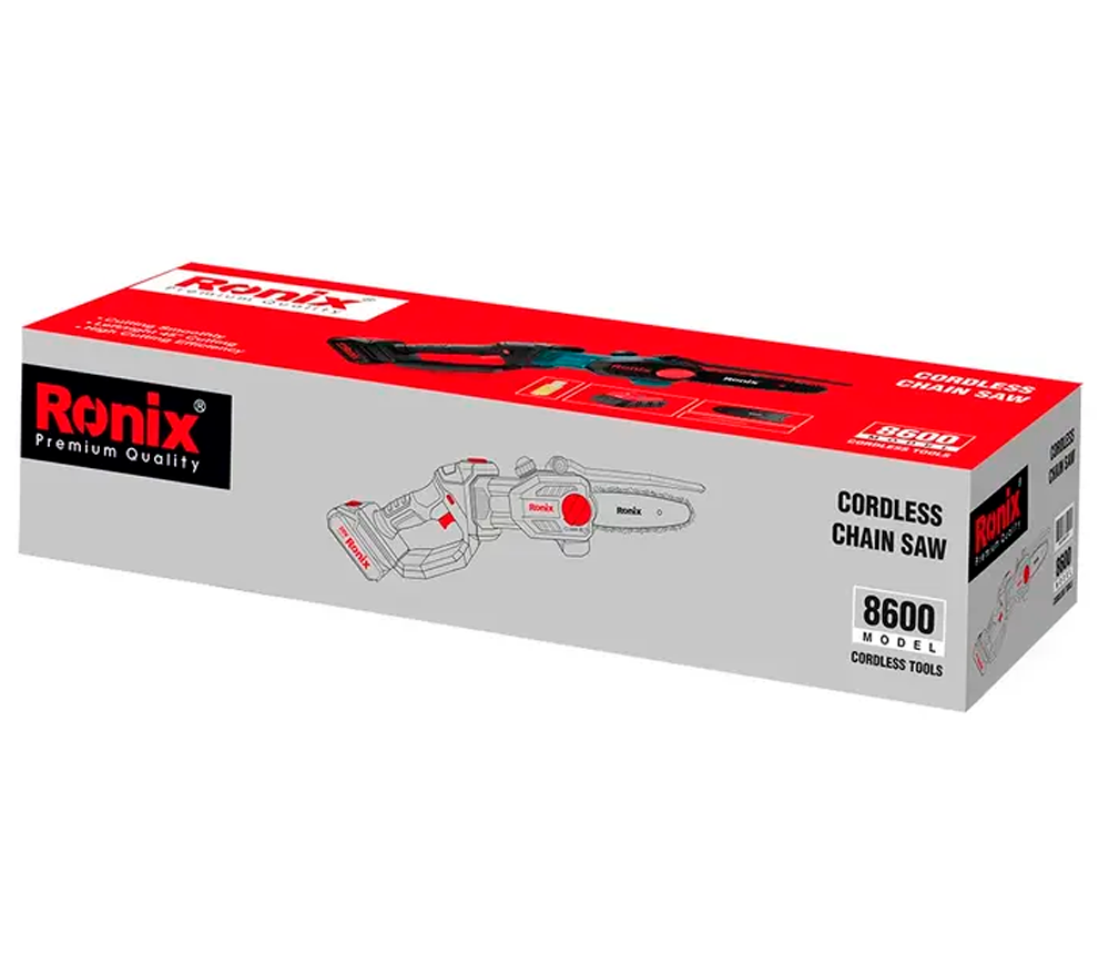 Fierăstrău cu lanț cu acumulator RONIX 8600 195mm 20V 2Ah-12